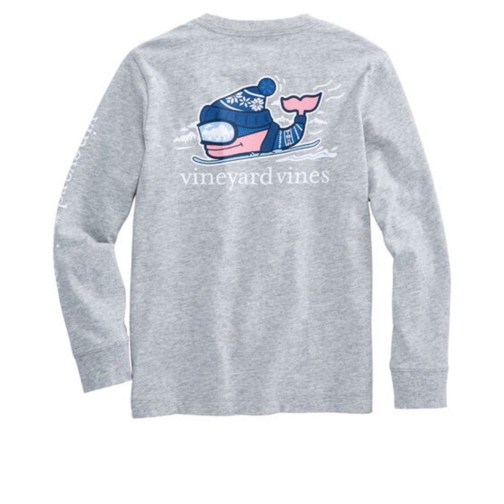 Grey Snowboarding Vineyard Vines Tee